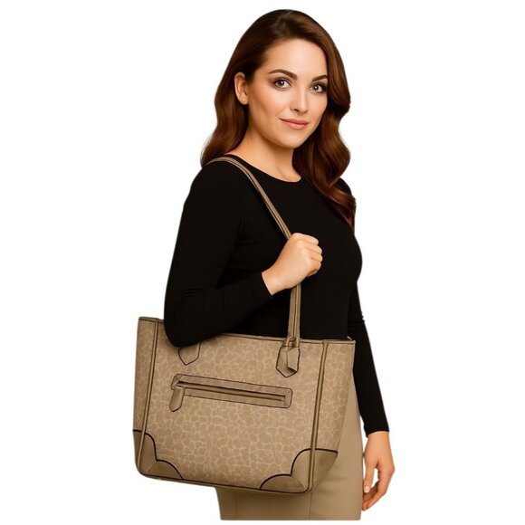 COACH Poppy Tote Signature C Metallic Jacquard Shoulder Bag Handbag WOMENS WOMAN - Picture 1 of 16